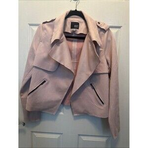 Kut from the Kloth Pale Pink Suede Moto Jacket